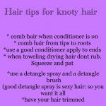 Hair tips knoty hair 