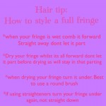 How to style a full fringe