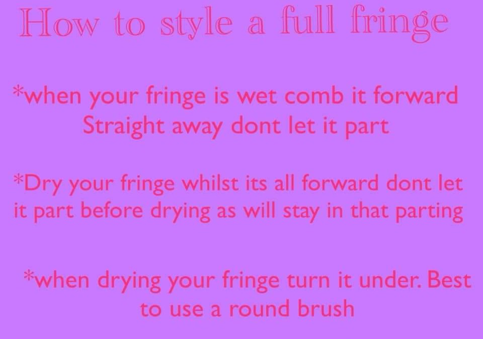 How to style a full fringe